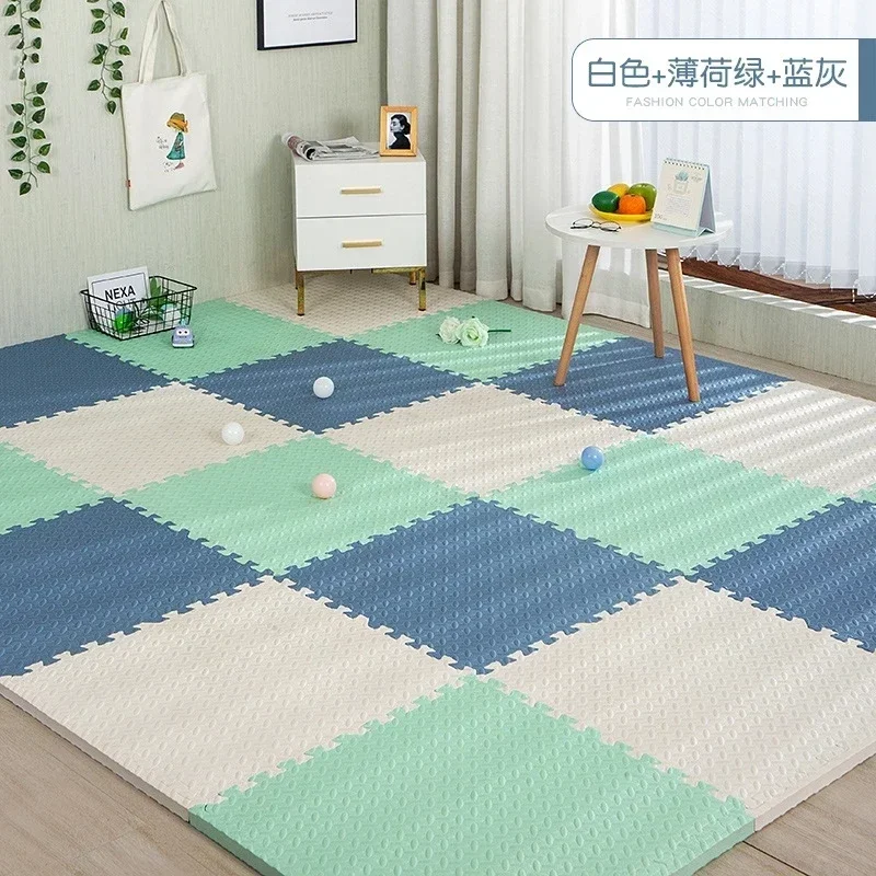 30x30x1 см детские игровые коврики, простые Цветные коврики-пазлы, пенопластовый коврик, детские коврики для пазлов для спальни, защитная напольная плитка, коврик для детских игр