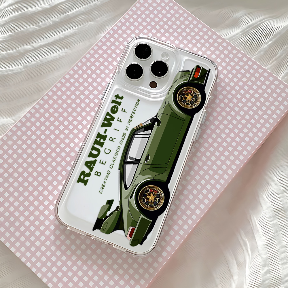 Fashion JDM Car Phone Case For iPhone 16 16e 15 14 13 12 11 Mini Pro Max X XR XSMax 7 8 Plus Transparent Soft TPU Back Cover