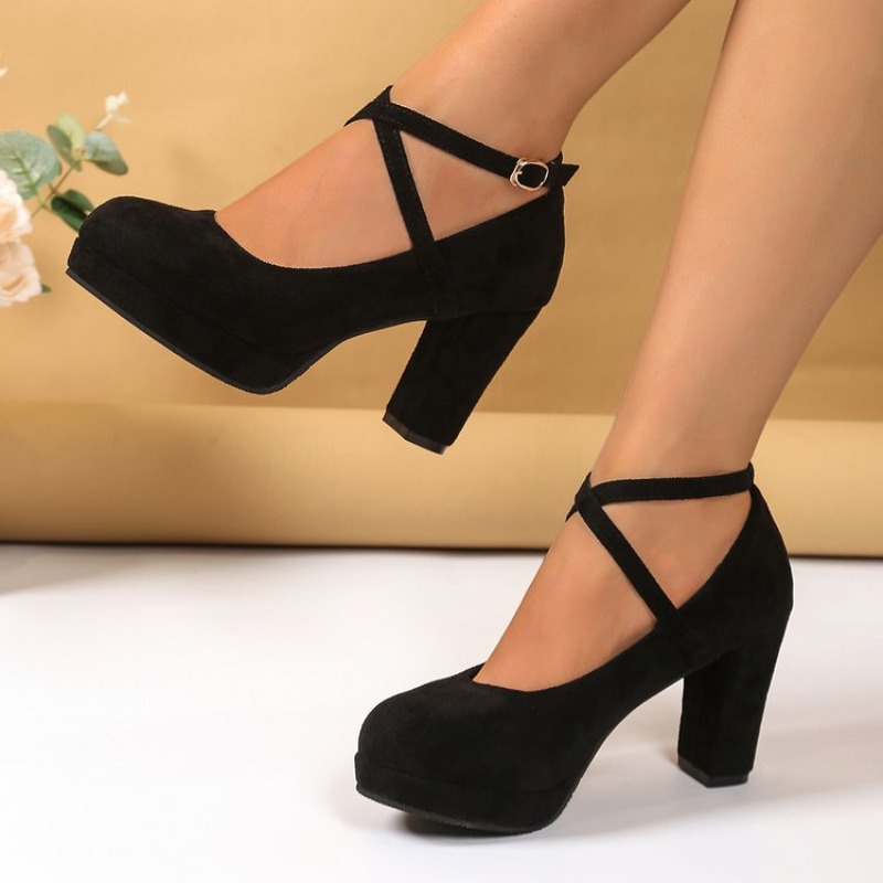 Damen High Heels Schuhe Elegante Pumps mit Riemen Absatzschuhe für Party Hochzeit Büro Damenschuhe in Übergrößen 2026