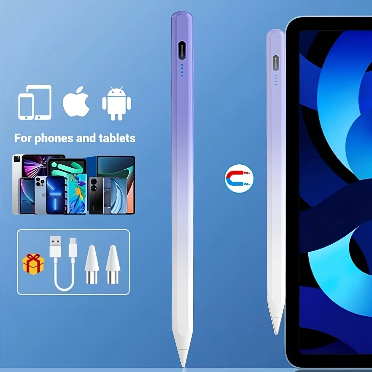 Nova caneta stylus universal para ios android tablets ipad ar para apple lápis de carregamento rápido caneta de toque magnética para iphone huawei