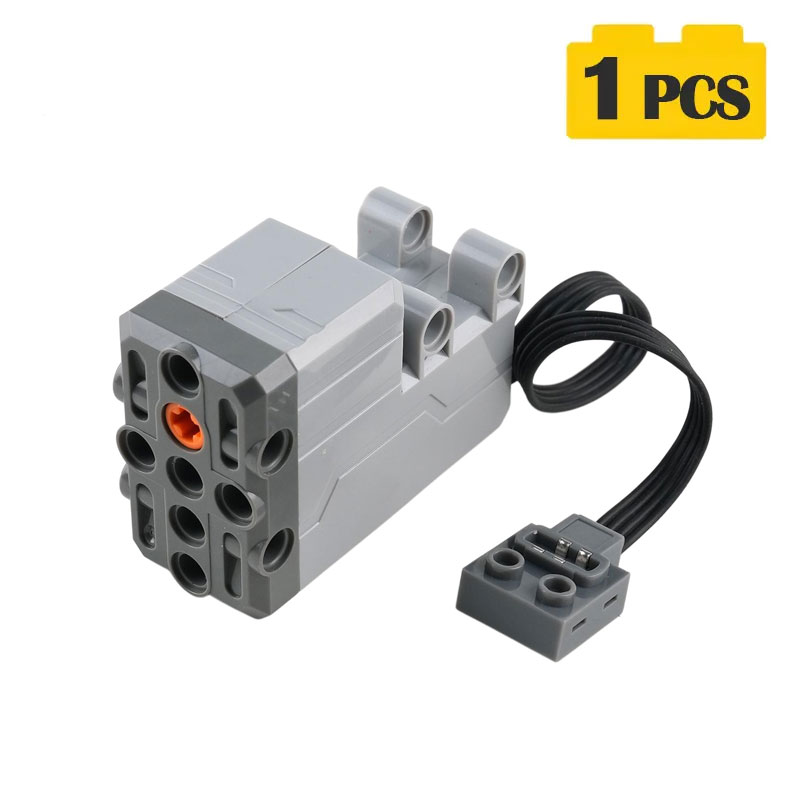 Motor Servo Baru yang Ditingkatkan 88004 Blok Bangunan Fungsi Daya MOC Model Mobil Teknis Kemudi Mainan Anak 1/2/4/10PCS