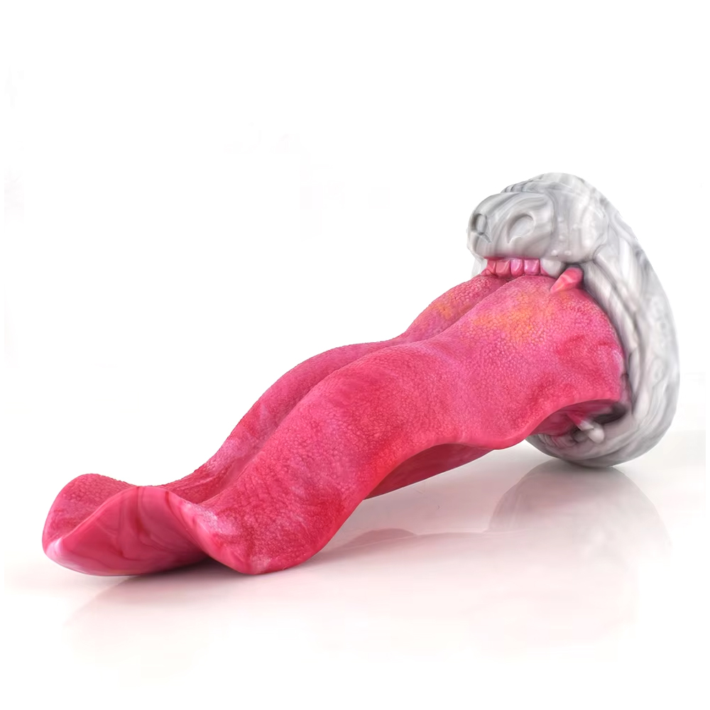 FAAK-Wolf Tongue Design Plug Anal, Estimulador do Ponto G, Dildo Grosso com Ventosa, Grandes Produtos Eróticos para Adultos, Sex Shop, 3,15 em