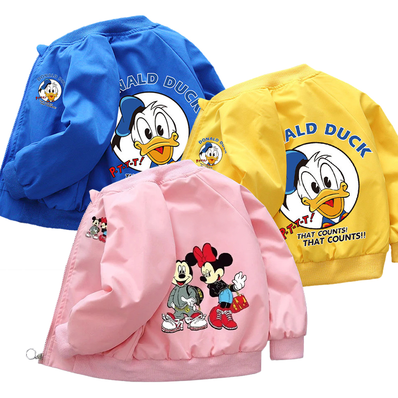 Primavera bebé niños niñas abrigos dibujos animados Mickey Mouse sudaderas con capucha chaqueta para niños sudadera niños rompevientos prendas de vestir exteriores 1-6 años