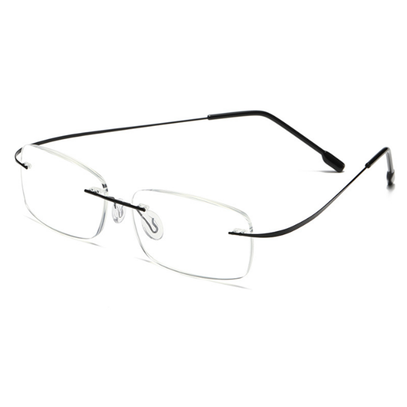 สีเขียวเคลือบ Superelastic Frameless สายตาสั้นแว่นตาผู้ชายผู้หญิง Rimless Ultralight กรอบแว่นตาสายตาสั้น -1.0 -1.5 -2.0 ถึง - 5.5
