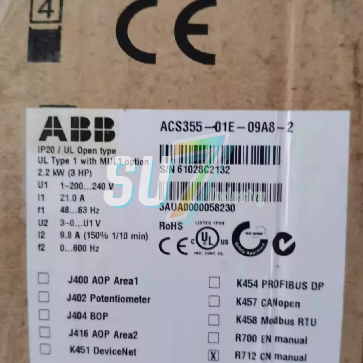 ACS355-01E-07A5-2 ACS355-01E-09A8-2 Convertidor de frecuencia Nuevo en almacén