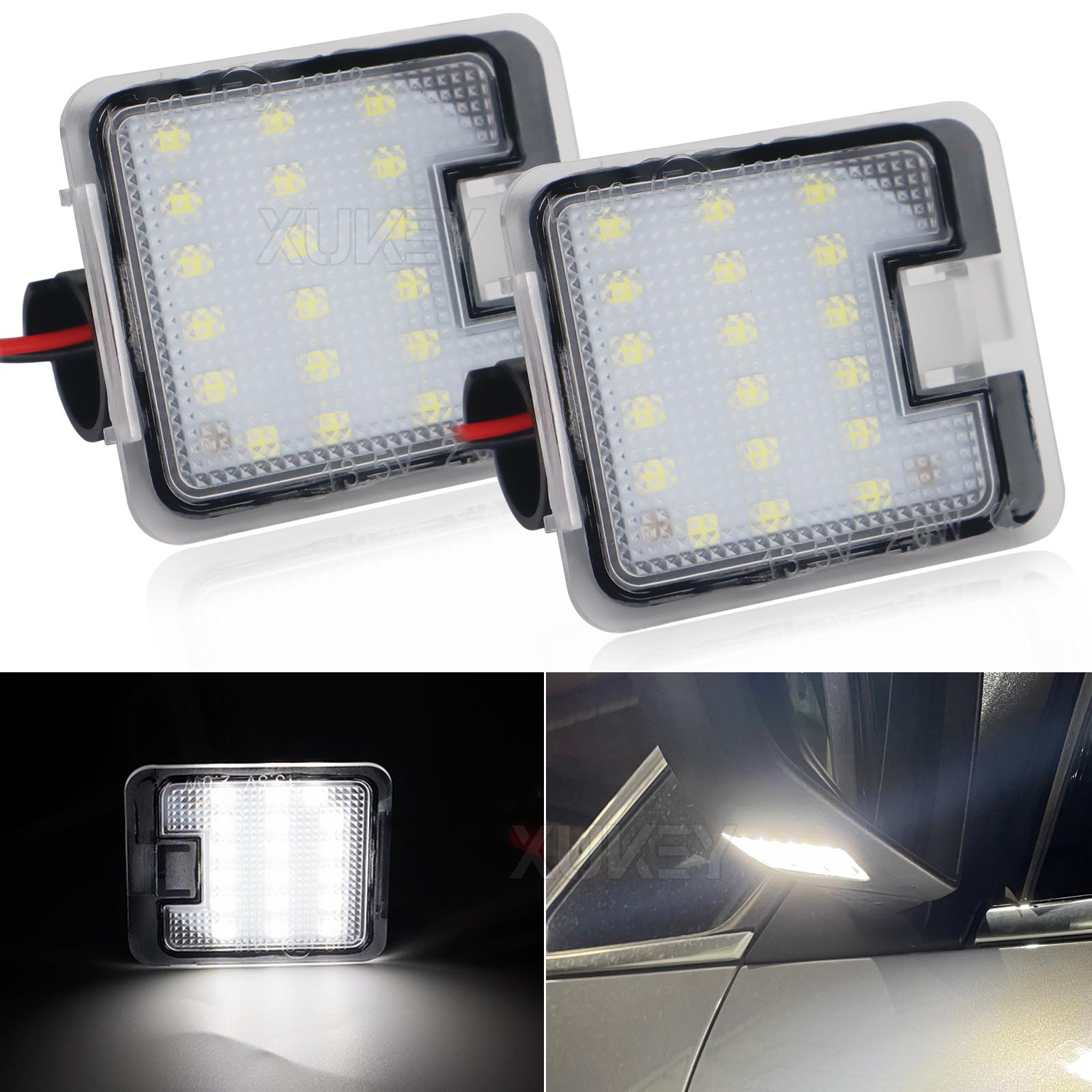 LED Onder Zijspiegel Instapverlichting Voor Ford Focus MK3 Escape Kuga MK1 2 Mondeo MK4 C-Max 1 2 Auto Courtesy Deur Welkom Lampen