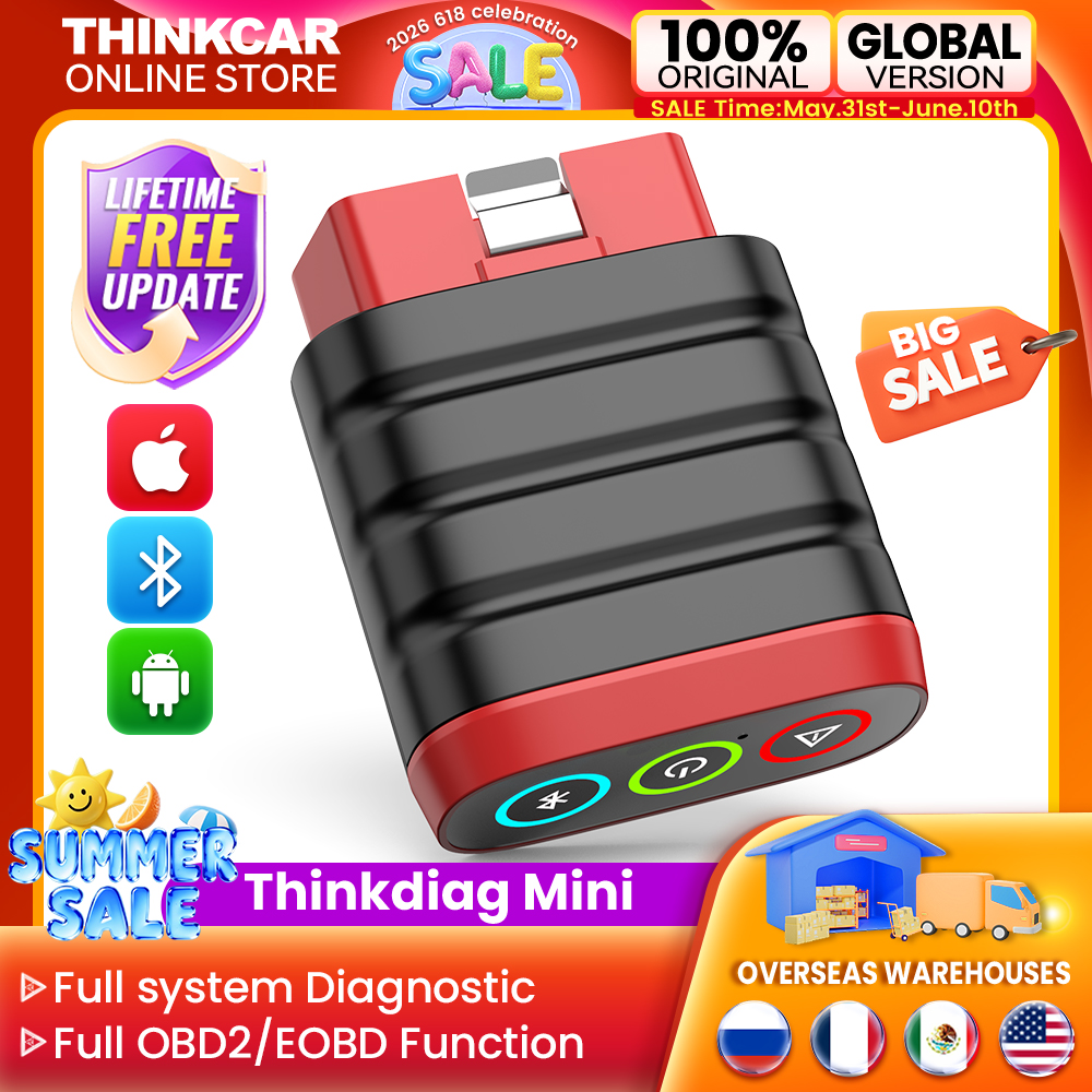 Herramienta de Diagnóstico para Autos THINKCAR THINKDIAG Mini, Escáner OBD2 Bluetooth, Diagnóstico Completo del Sistema para Todos los Autos, Lector de Códigos con Actualizaciones Gratuitas de por Vida