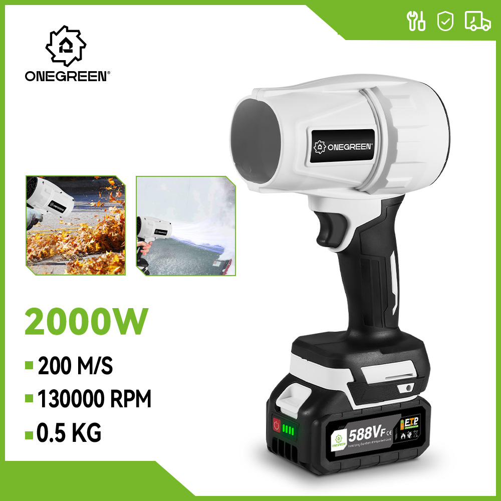 ONEGREEN 2000 Вт электрический турбовентилятор 200 м/с ручной воздуходувка жестокий выдувной инструмент для Makita 18 В аккумуляторный штифт