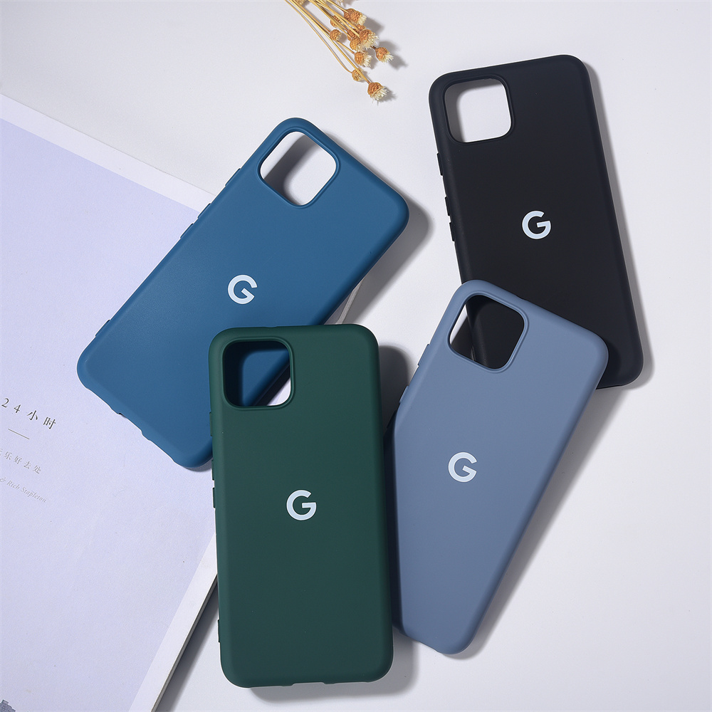 Capa Protetora Antichoque de Silicone Líquido TPU para Google Pixel 4 4XL 4A 4G/4A 5G - Proteção Traseira Completa Antiqueda