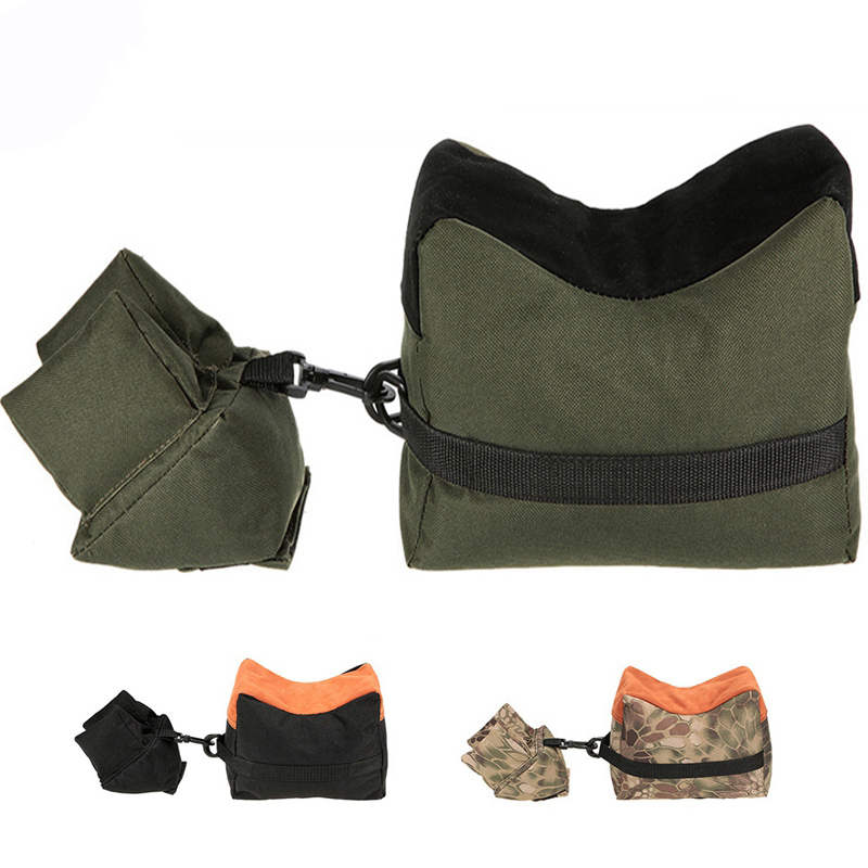 Conjunto de saco de descanso para arma de tiro de atirador tático, banco de alvo de rifle dianteiro e traseiro, suporte não preenchido, saco de areia, acessórios de caça