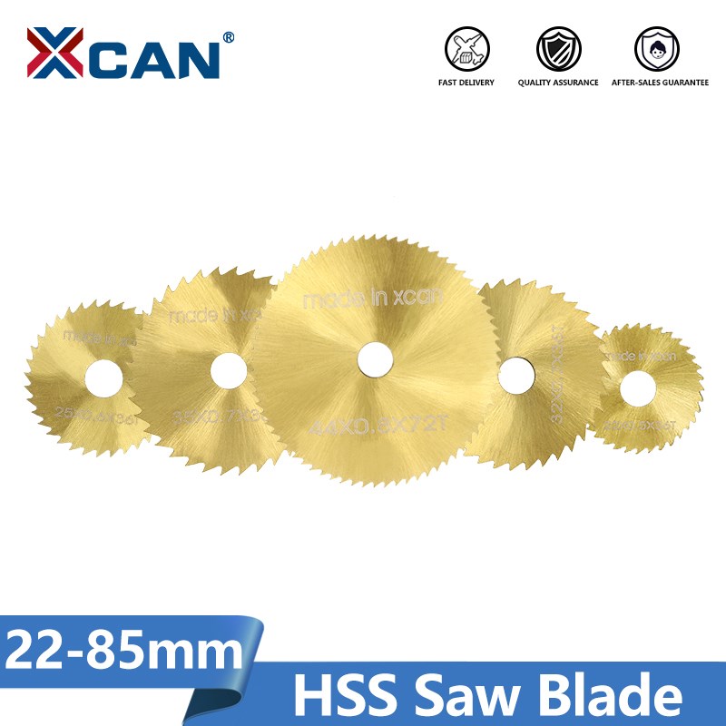 Пильное полотно XCAN HSS 22-85 мм, дисковая пила 60T/72T/108T/120T, мини-отрезной диск с титановым покрытием для вращающихся инструментов, дерево, металл