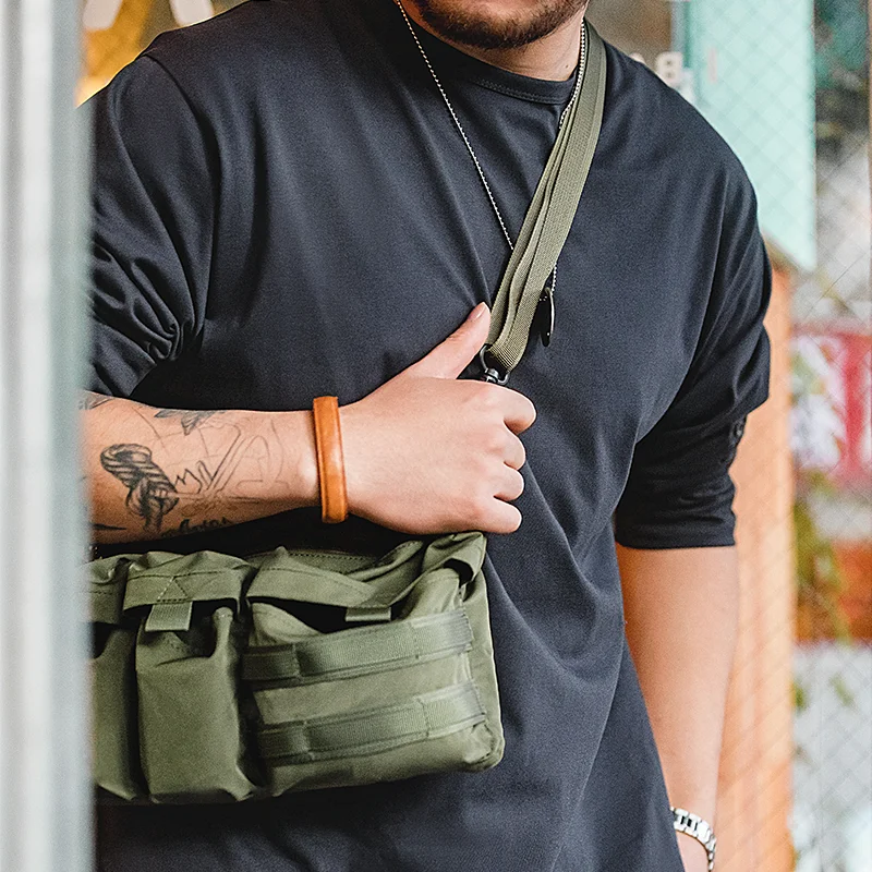 Maden 2023 New Japan Multi-Pocket Function Crossbody Bag Crossbody Outdoor Mountain Style Waist Bag Side Shoulder Men's Small
