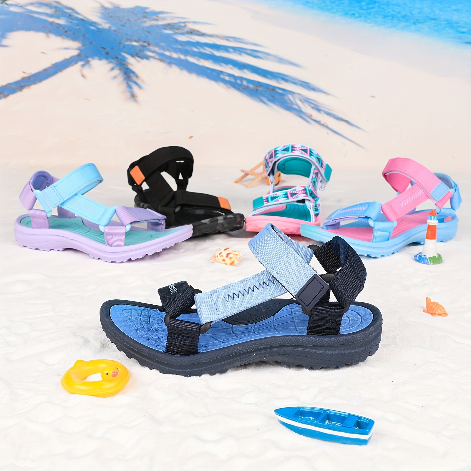 Scarpe per bambini Sandali sportivi leggeri e traspiranti con punta aperta per bambini Ragazze Ragazzi Trendy antiscivolo Suola morbida Spiaggia all'aperto