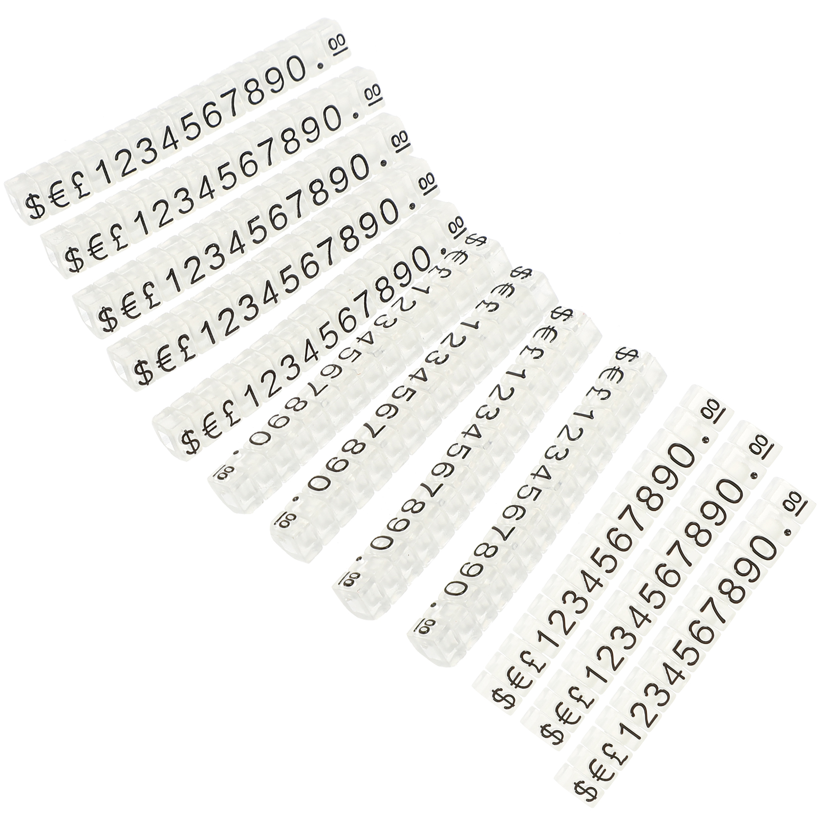 20 Uds etiqueta de precio Mini soporte para refrigerador etiquetas de cubo bloques de joyería mostrador pantalla de plástico