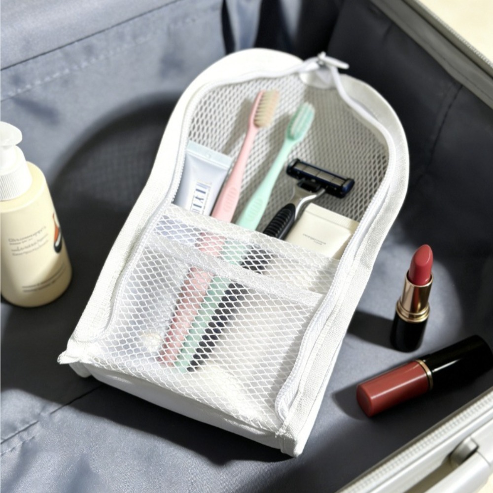 1/2pcs EVA Mesh Cosmetic Bag Travel Stand Storage Makeup Bag Organizer Female Make Up Pouch Portable Toiletry Beauty Case