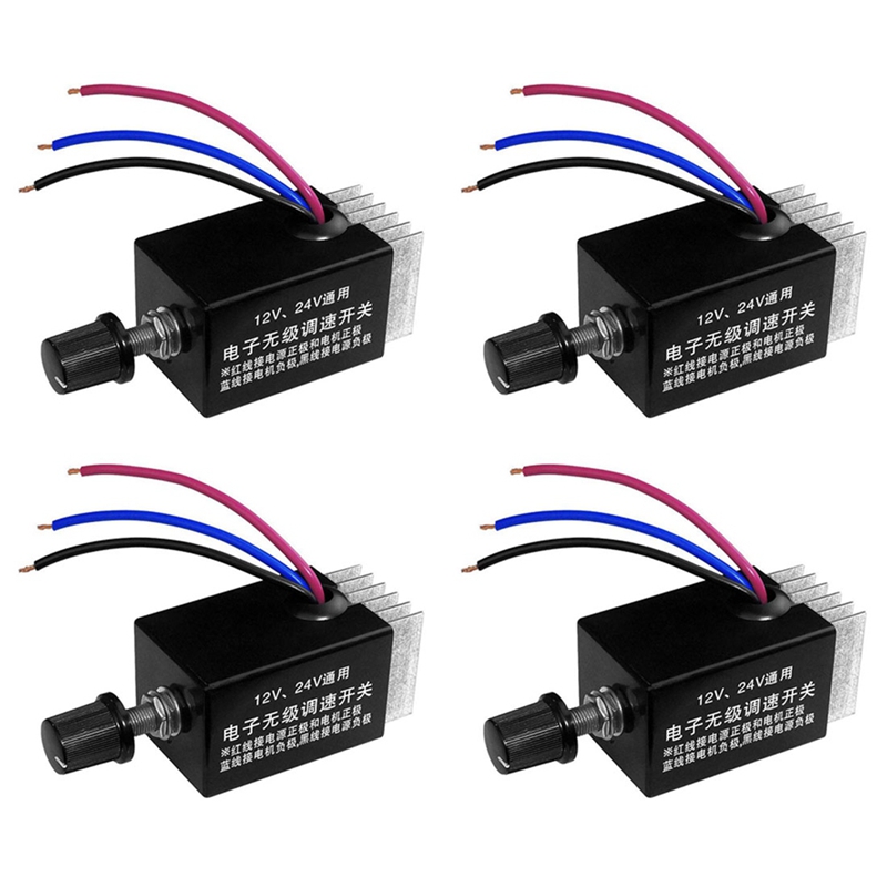 車とトラック用のスピードレギュレーターレギュレーター,コントローラーとヒーター,12v,24v,10 a,4個
