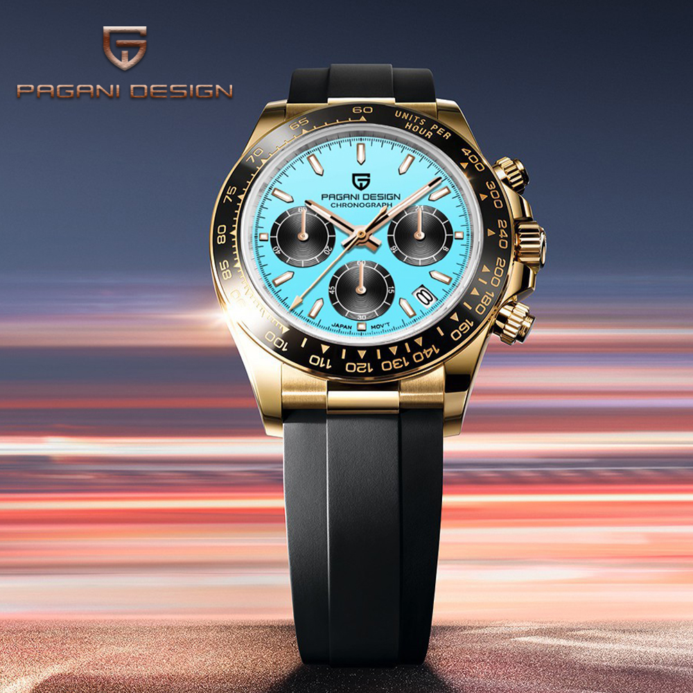 2025 novo design pagani 40mm relógios de quartzo multifuncionais masculinos vk63 vidro safira cronômetro luxurys relógio de negócios para homem