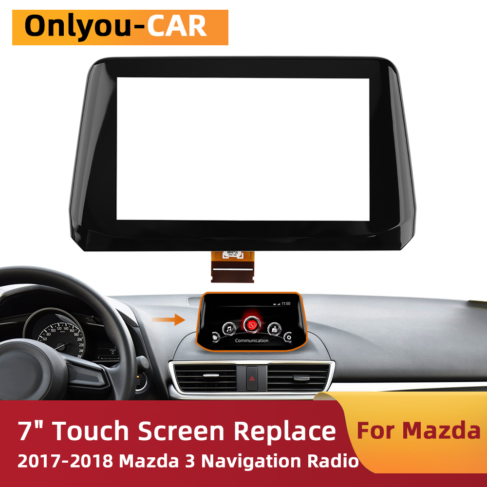 B61A611J0 7-calowy ekran dotykowy (digitizer) do nawigacji MAZDA 3 Axela 2017-2018, akcesoria samochodowe B61A-61-1J0A