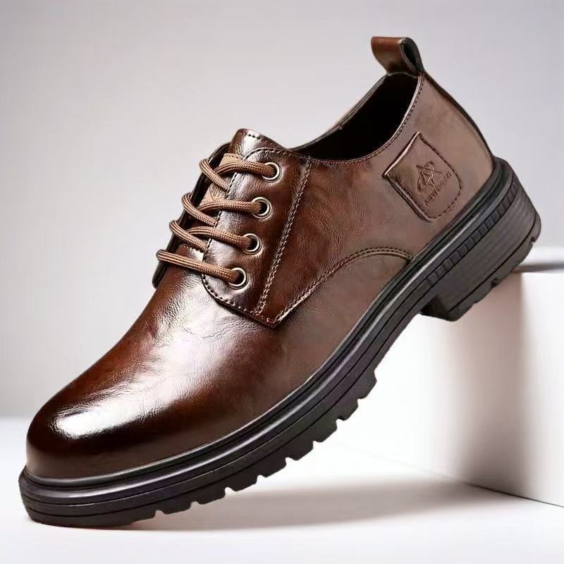 Heren kunstleer laag uitgesneden vrijetijdsschoenen Britse retro-stijl zachte zool grote werklaarzen voor lente herfst