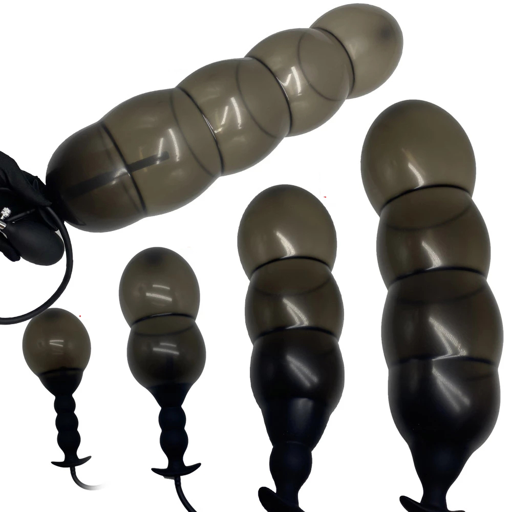 Steker Anal pompa Super panjang dapat diperbesar steker bokong besar Vagina Anus ekspansi prostat pijat Dilator mainan seks untuk pasangan