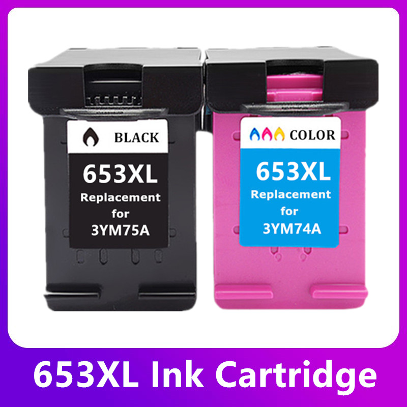 Cartucho de tinta remanufaturado para impressora HP, substituição DeskJet, 653, 653XL, HP653 XL, 6075, 6475