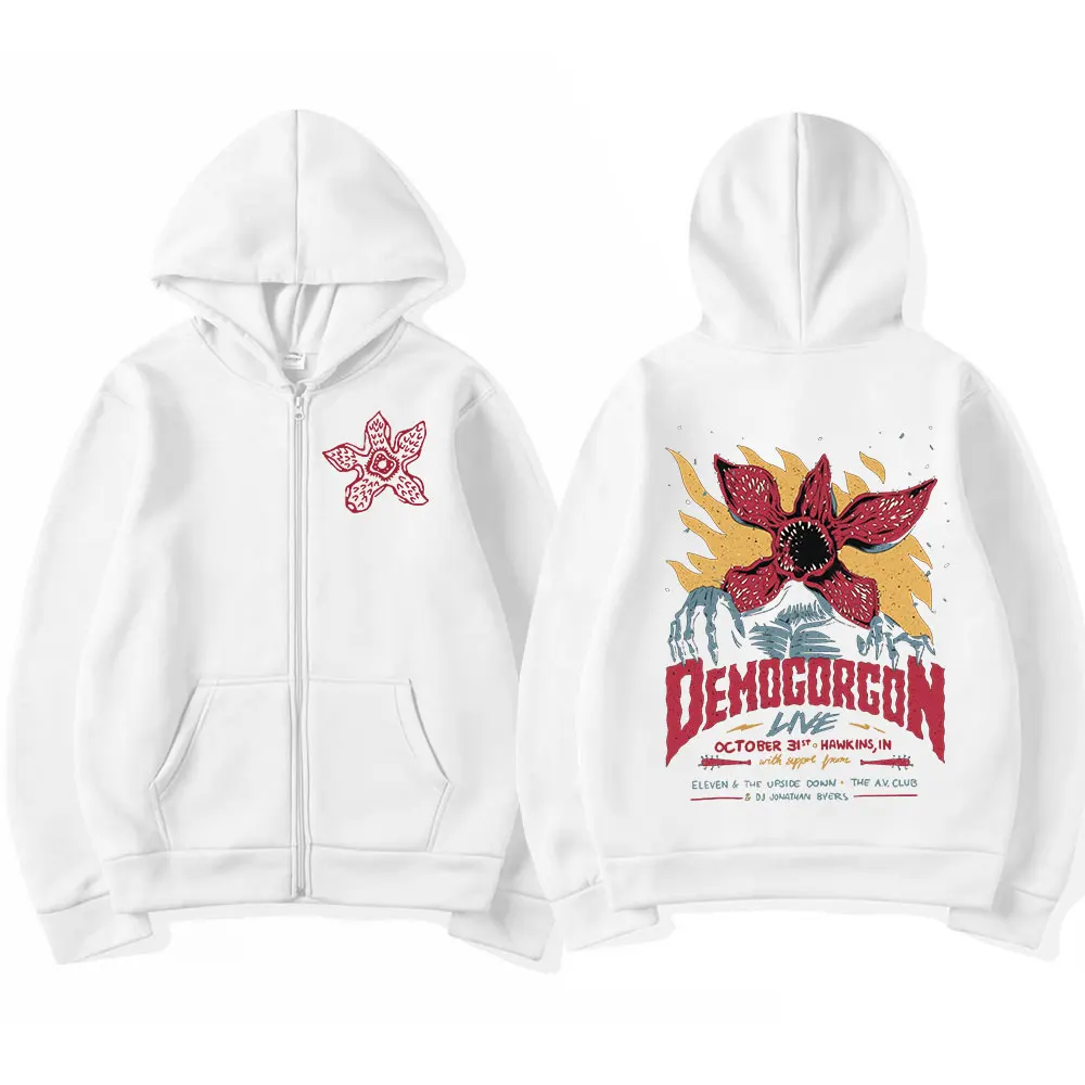 Eddie Munson The Demogorgon Sudadera con capucha con cremallera hombres mujeres Cannibal flor monstruo estampado cárdigan Sudadera con capucha ropa de calle Harajuku