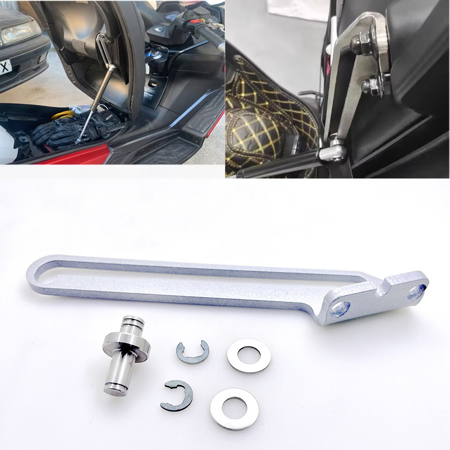 Per KYMCO Downtown 300i/350i Xciting R250Fi 250/300 Sedile per moto in acciaio Fermacorda Parti Angolo aperto Aumenta la staffa