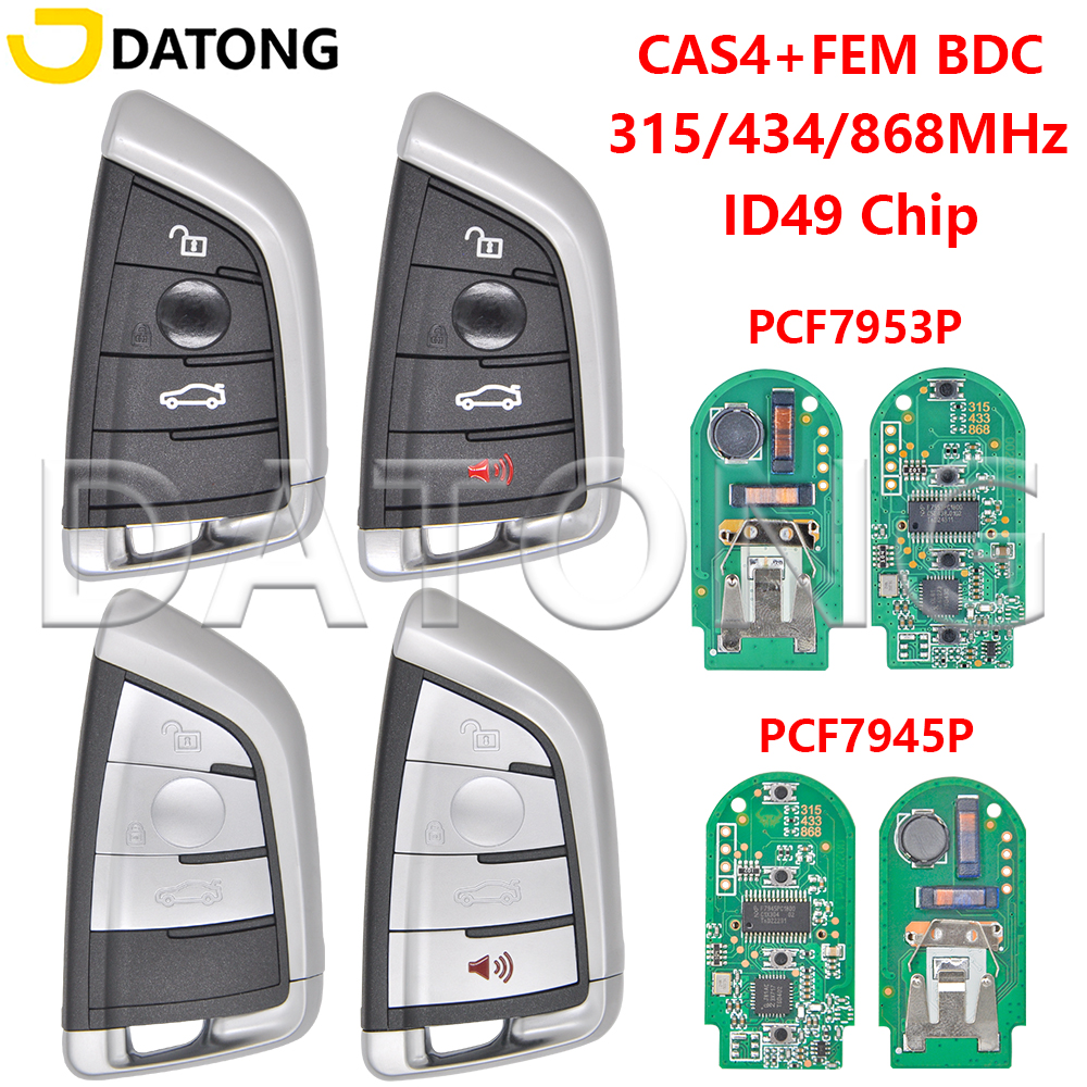 Datong Wolrd llave de Control remoto de coche para BMW 3 5 7 Series X3 X5 X6 F10 F11 F07 F18 F15 F45 F46 F85 ID49 PCF7953 llave de promoción
