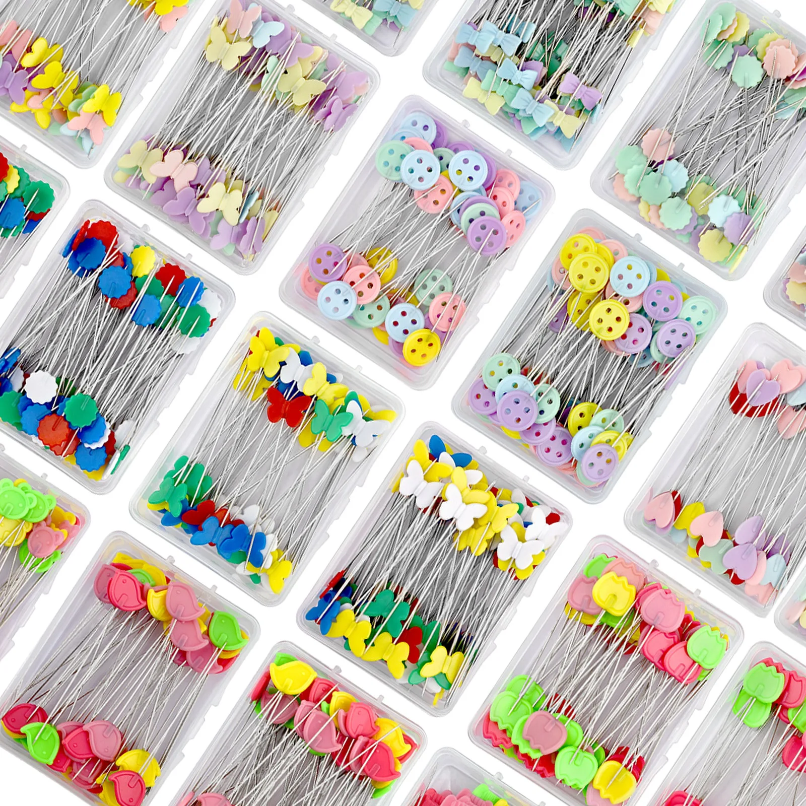 新しい洋裁ピン刺繍パッチワークツール固定ピンボタンピンパッチワークピン縫製位置決めと DIY 50 個/100 個
