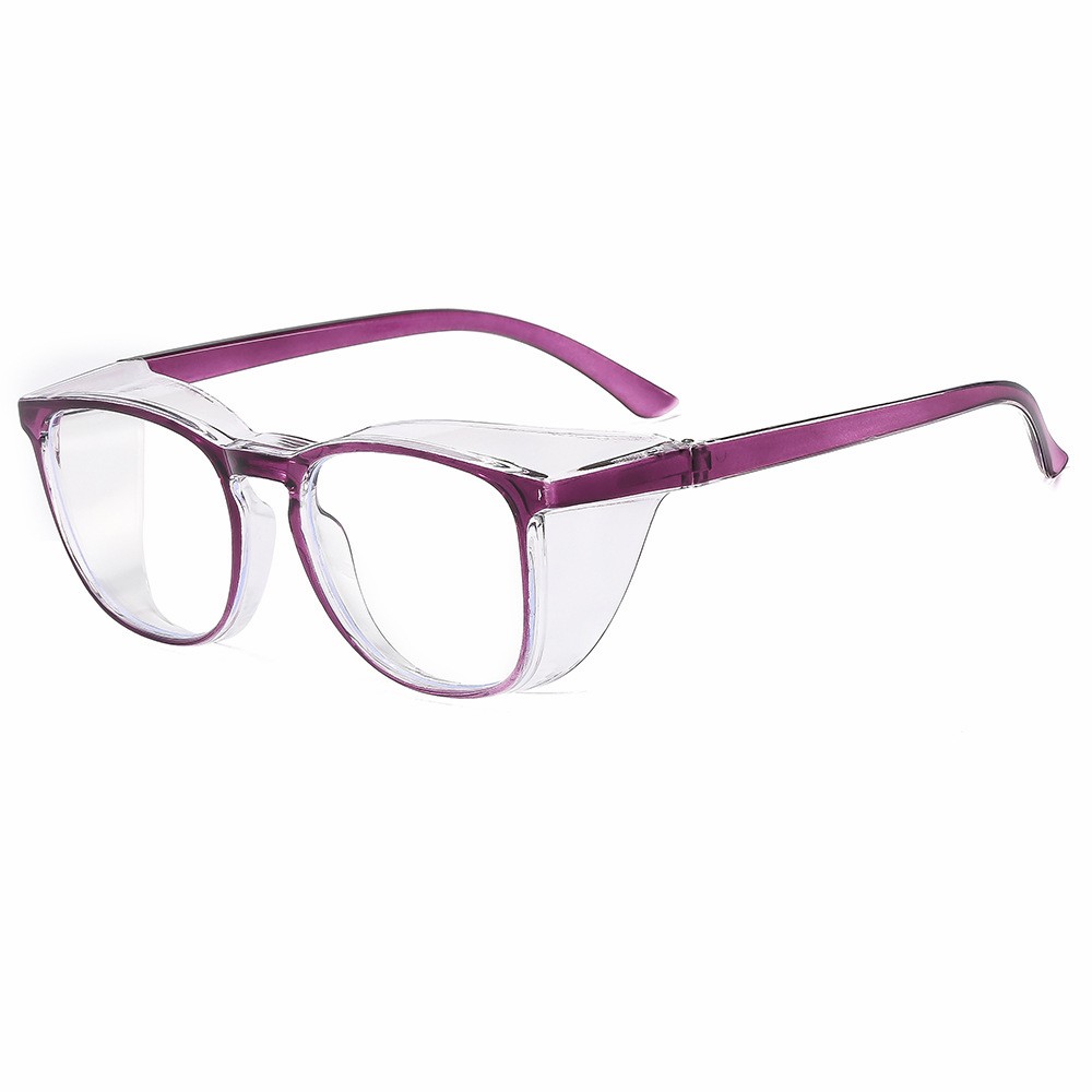 Gafas de seguridad transparentes para mujer, gafas cuadradas antivaho con bloqueo de luz azul, cristal de trabajo resistente a los arañazos para hombres y enfermeras