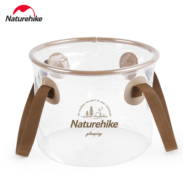 Cubo redondo plegable Naturehike de 20L, cubo de almacenamiento portátil y plegable para exteriores, barbacoa, viajes, equipo de camping