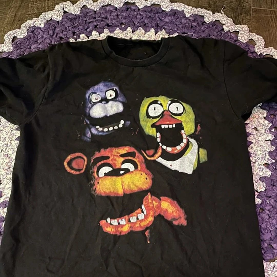 Süßes Mädchen Ästhetisches Sommer T-Shirt Gothic Harajuku Grafik T-Shirt Emo Girl Retro Damen Y2K Stil T-Shirt 2000er Jahre Mode Y2K