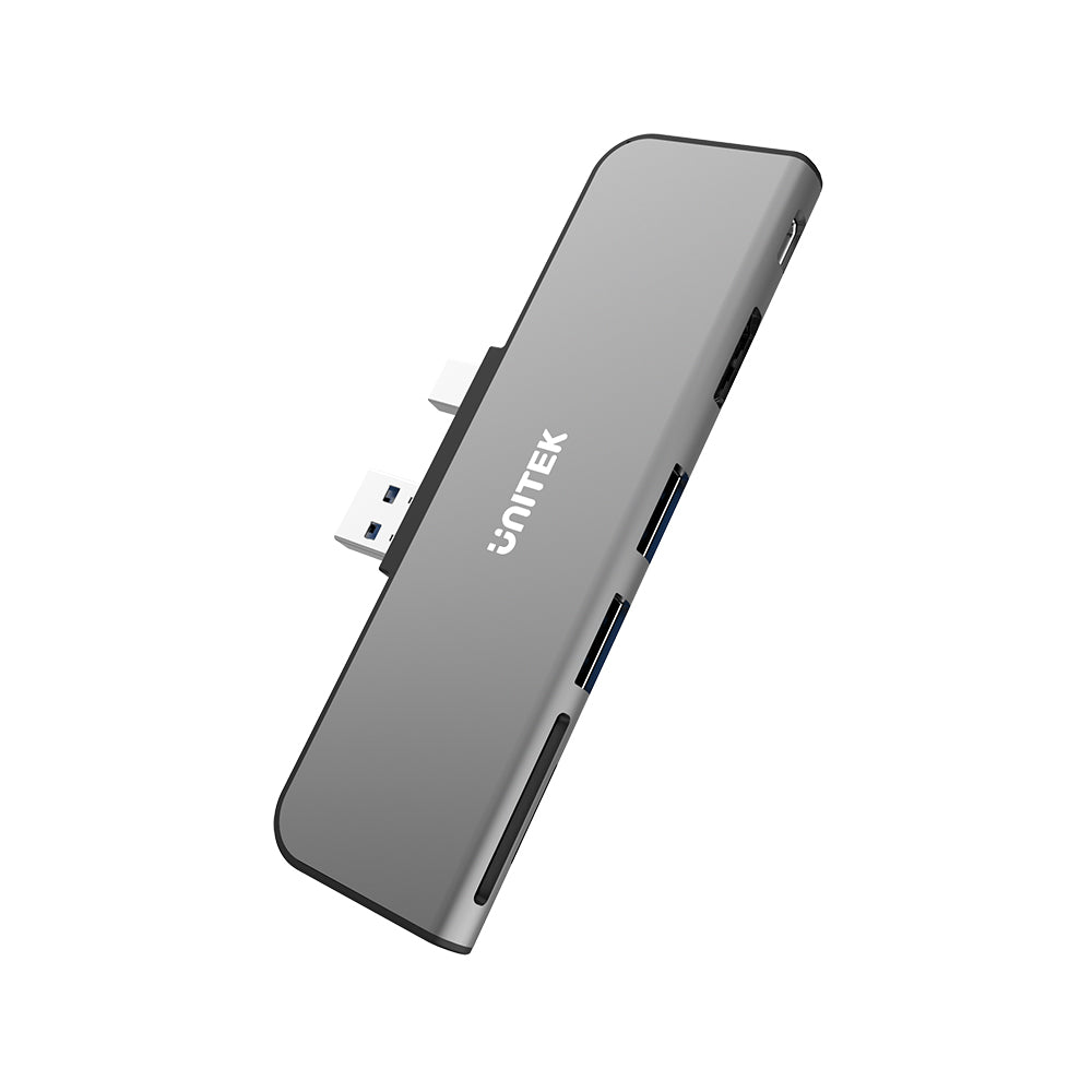 Unitek HUB USB 3.0 untuk Microsoft Surface Pro, stasiun Dok tampilan Mini 4K HDMI mikro SD/SD pembaca kartu adaptor