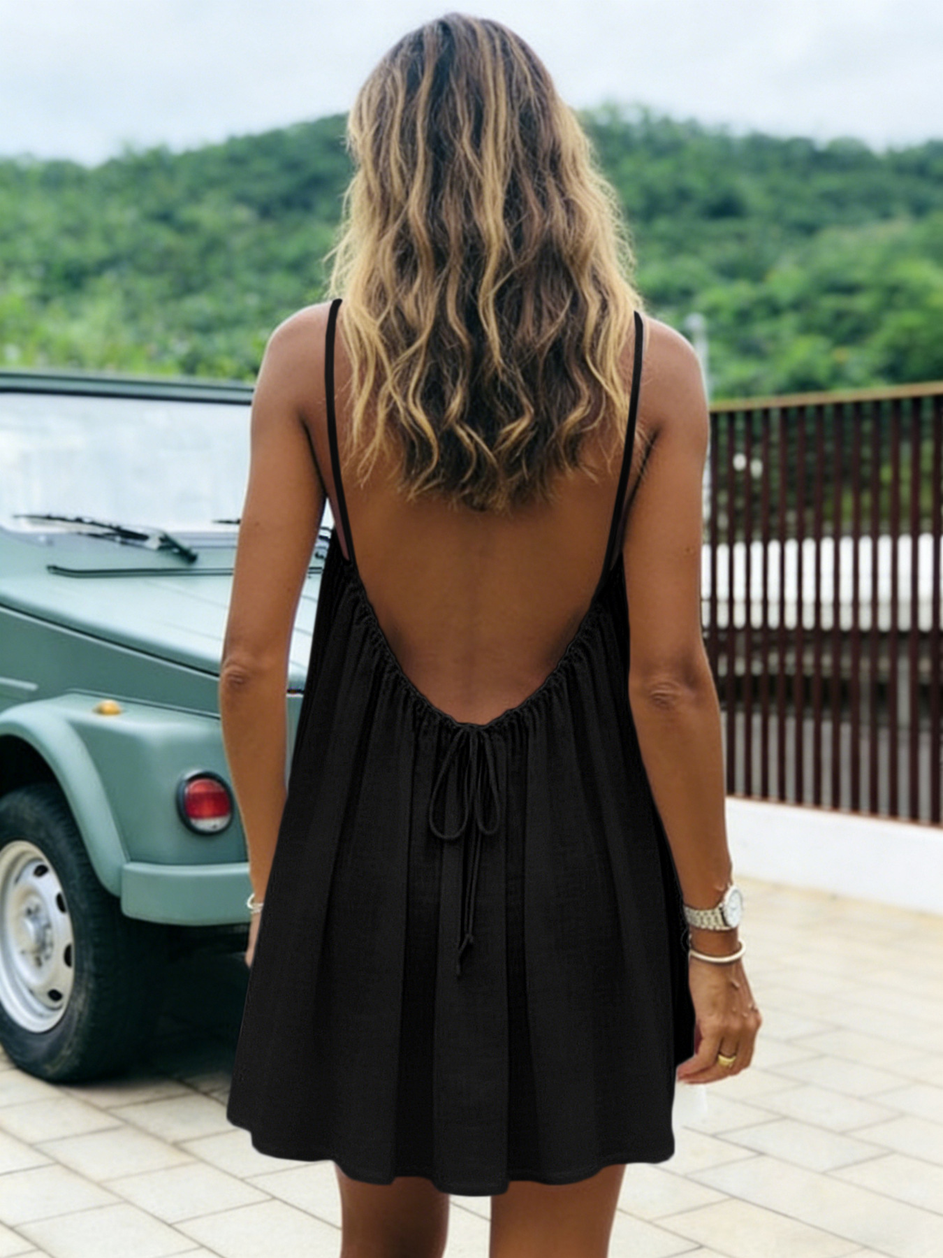 Neues Damen Off-Shoulder Maxikleid in Unifarbe mit Trägern – Lässiges, modisches Sommerkleid im Cross-Border-Stil mit lockerer Passform