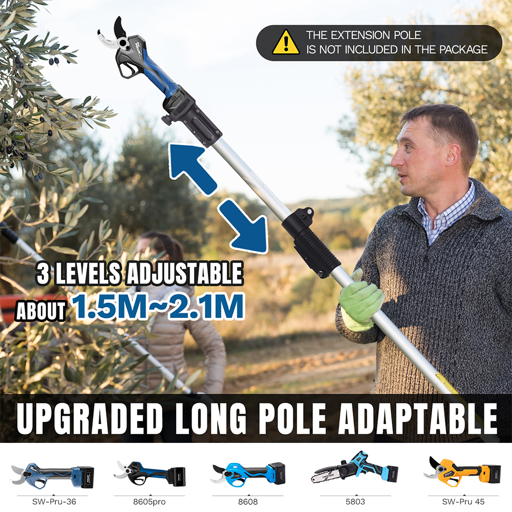 SWANSOFT Pru-40 40 MM Elektrische Snoeischaar Snoerloze Oplaadbare Boomtakken Elektrische Snoeien Tuingereedschap Voor 2 Batterijen