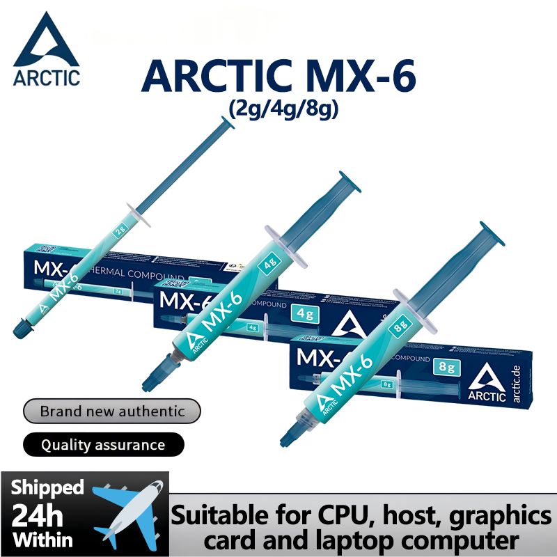 ARCTIC MX-6 (2g/4g/8g) Ultieme prestatie-thermische pasta voor CPU, grafische kaarten, laptops, zeer hoge thermische geleidbaarheid