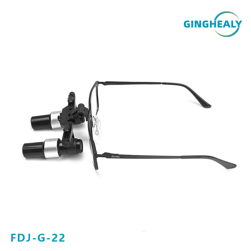 แว่นขยายแบบปรับระยะระหว่างดวงตา Ginghealy 22 Kepler Prismatic Loupes สำหรับงานทันตกรรมและศัลยกรรม พร้อมเลนส์ PC และกรอบไทเทเนียม กำลังขยาย 4.0X 5.0X 6.0X