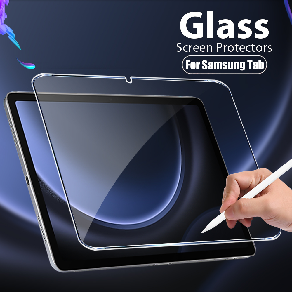Protector de pantalla de vidrio templado para Samsung Galaxy Tab S6 Lite A9 Plus S8 S9 Plus Ultra S7 Fe S9 Fe 12,4 A8 S10 S11