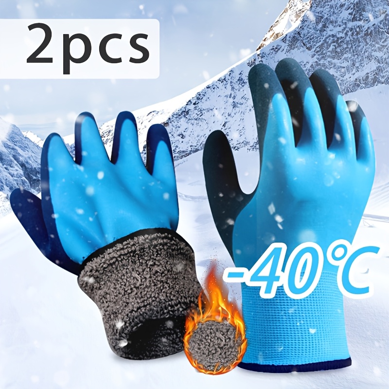 Gants de travail d'hiver imperméables pour hommes, gants mécaniques chauds et durables, adaptés au temps froid, 1 paire
