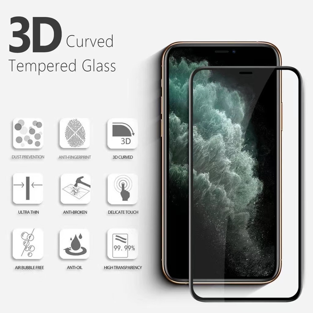 Pellicola protettiva per cellulare 3D temperata per iPhone Series