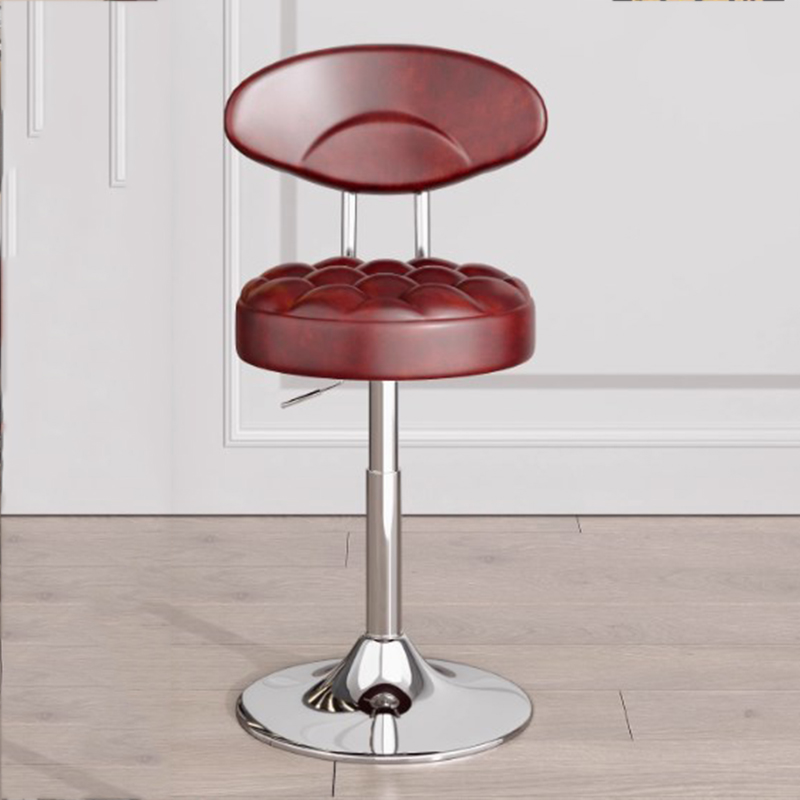 Cadeiras de Bar Prateadas Exclusivas para Escritório, Design Minimalista Sustentável, Cadeiras de Bar Ajustáveis com Encosto Barkruk, Móveis de Alto Padrão