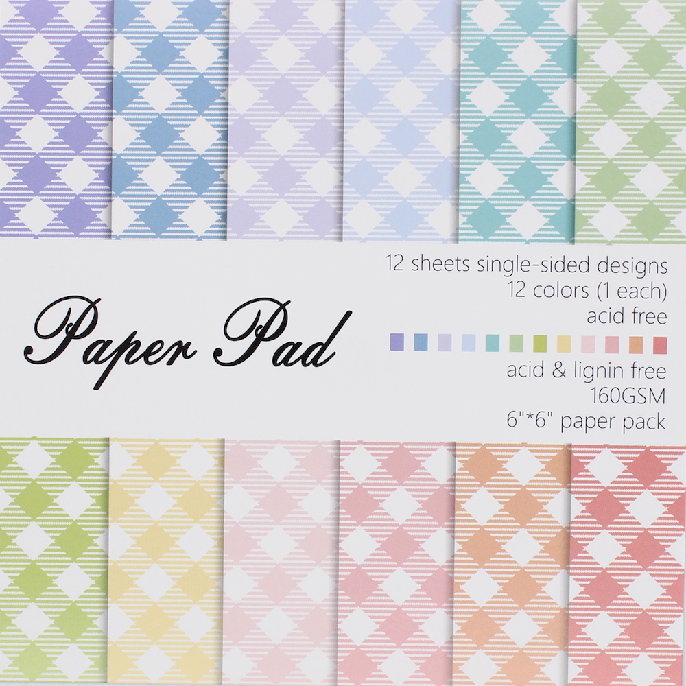 KSCRAFT 6" enkelzijdig bedrukt ginghampatroon creatief papercraft kunstpapier handgemaakte scrapbooking kit set boeken