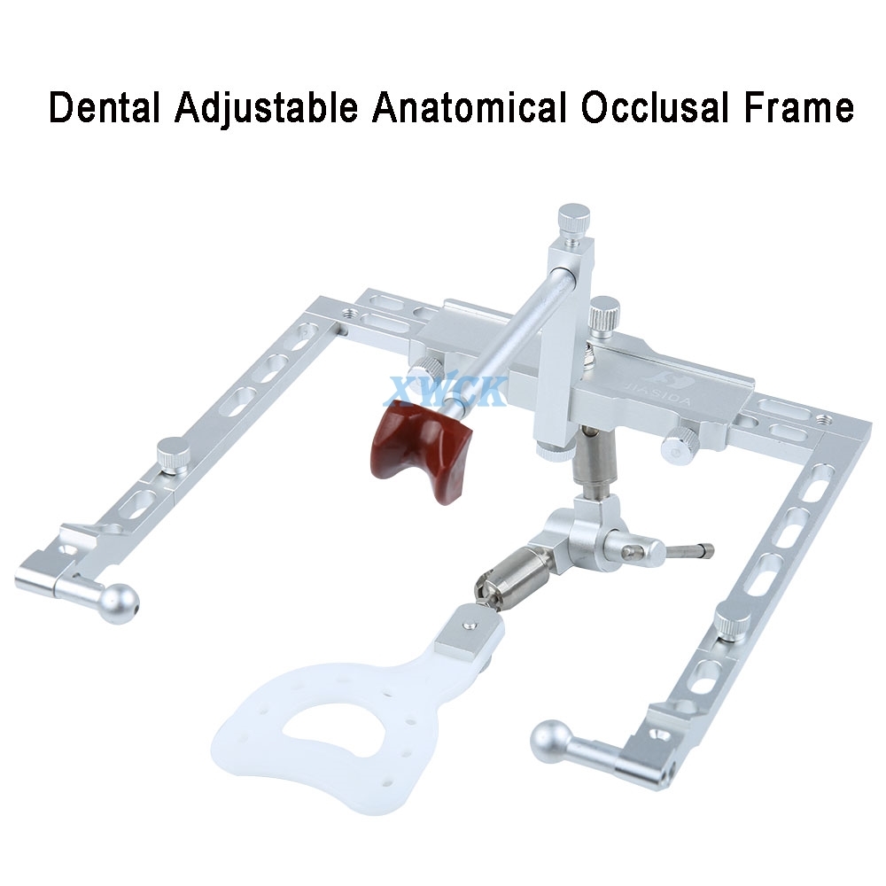 1 zestaw Dental w pełni regulowany artykulator twarz łuk dla szczęki rama anatomiczny artykulator Gilbach laboratorium dentystyczne dostaw