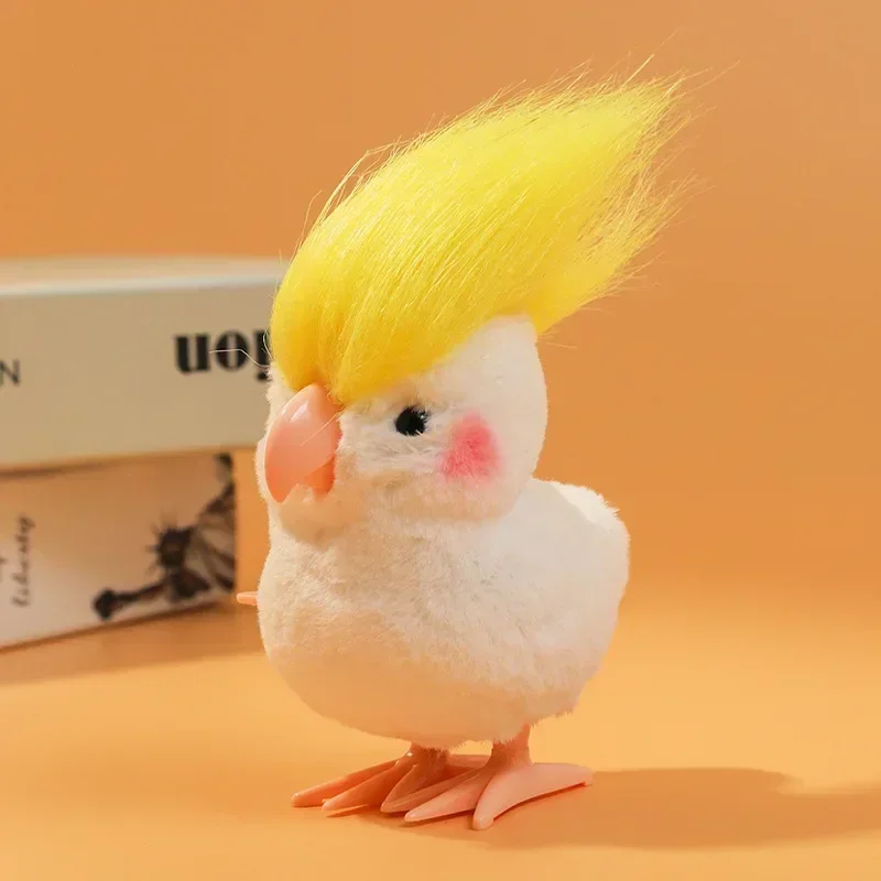 子供のためのカモの形をしたジャンプおもちゃ,かわいいジャンプオウムのおもちゃ,時計仕掛けのおもちゃ,黄色いジャンプチキン,シミュレーションぬいぐるみ,ヴィンテージのおもちゃ,ギフト,新しい