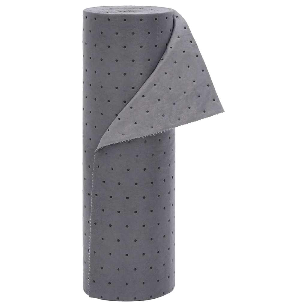 40x1000cm Grey Oil Absorbent Pads - High Absorbency Spill Control Mat for Industrial & Household Use