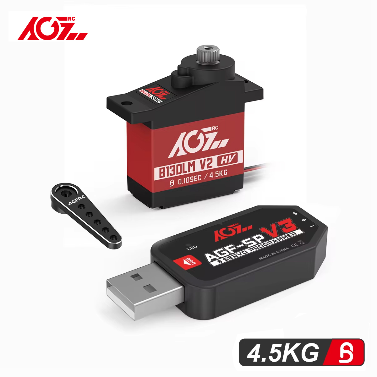 AGFRC B13DLM V2 4.5KG Coppia elevata Aggiornamento Titanio Gear 6.0V Micro Servo digitale per 1/14 1/24 1/28 Mini RC Car Crawler Aerei