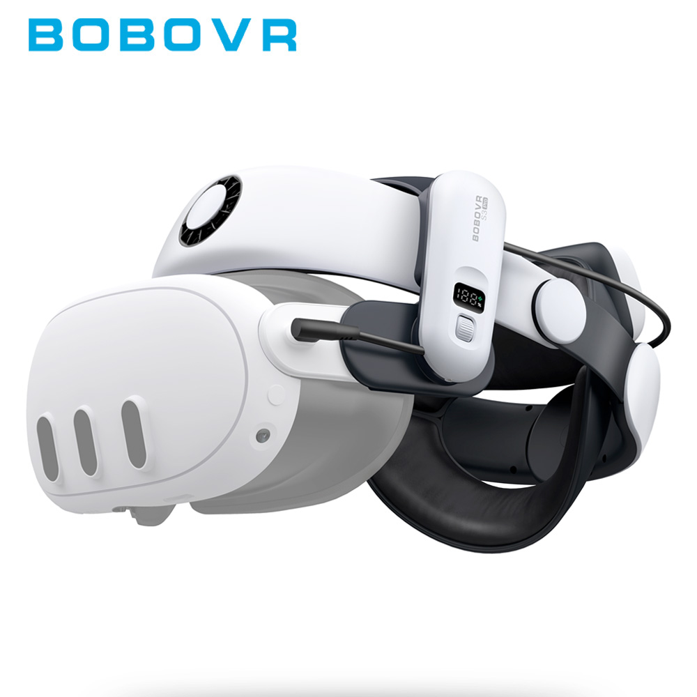 BOBOVR-Sangle de tête pour Meta Quest 3 et Quest 3S, S3 Pro, batterie 10000mAh, climatisation de tête, accessoires VR, support amélioré