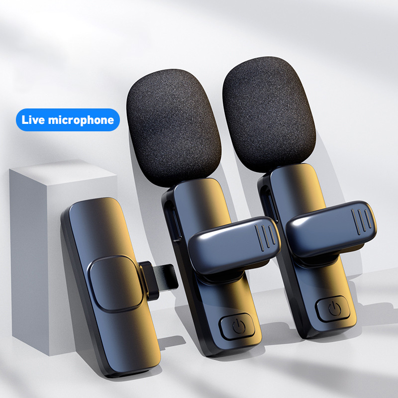Micrófono inalámbrico Bluetooth 2,4G grabación de Audio y vídeo portátil para conferencias medios en vivo micrófono de teléfono para juegos al aire libre 2025