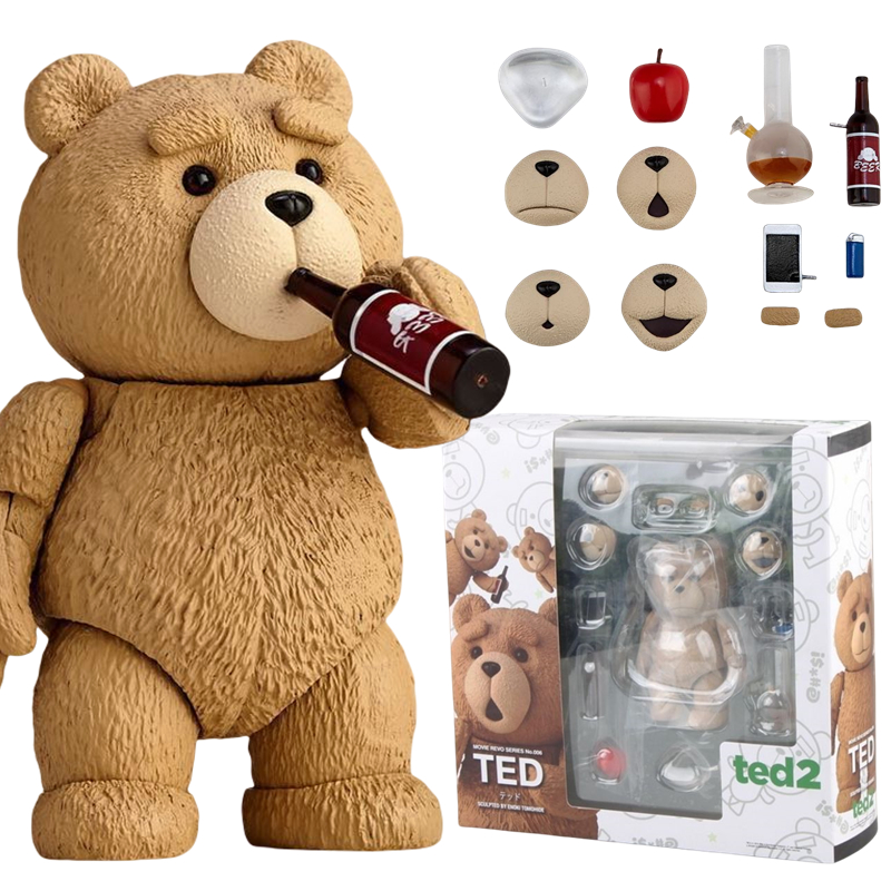 Ted2 Figuur Bjd Ted Teddybeer Action Figure GEWELDIGE YAMAGUCHI Revoltech No.006 Teddy Brick Figuur Gk Movie Model Pop Speelgoed Cadeau