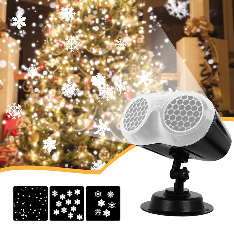 Weihnachten Schneefall Projektor Licht Eule Form Outdoor Highlight Landschaft dynamische LED Schneeflocke Projektions lampe für Neujahr 2024
